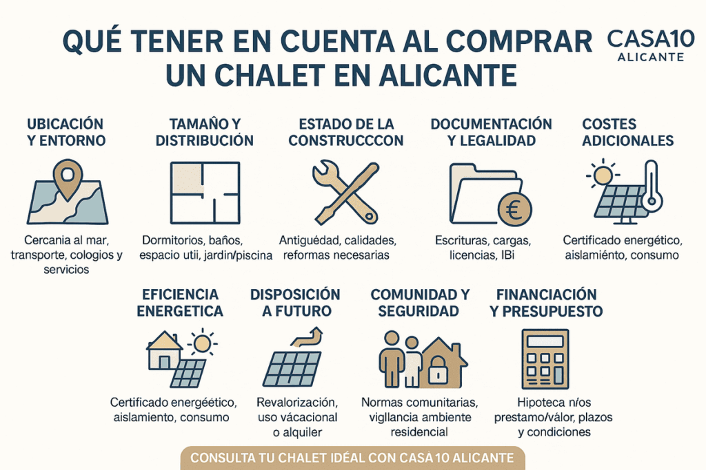 Qué tener en cuenta al comprar un chalet en Alicante